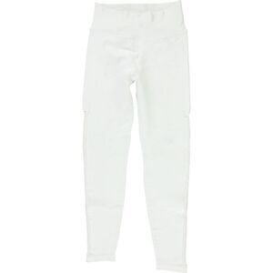 OFFLINE Womens Ribbed Side Braided Tapered Leggings Casual Pants, White, XS, DM